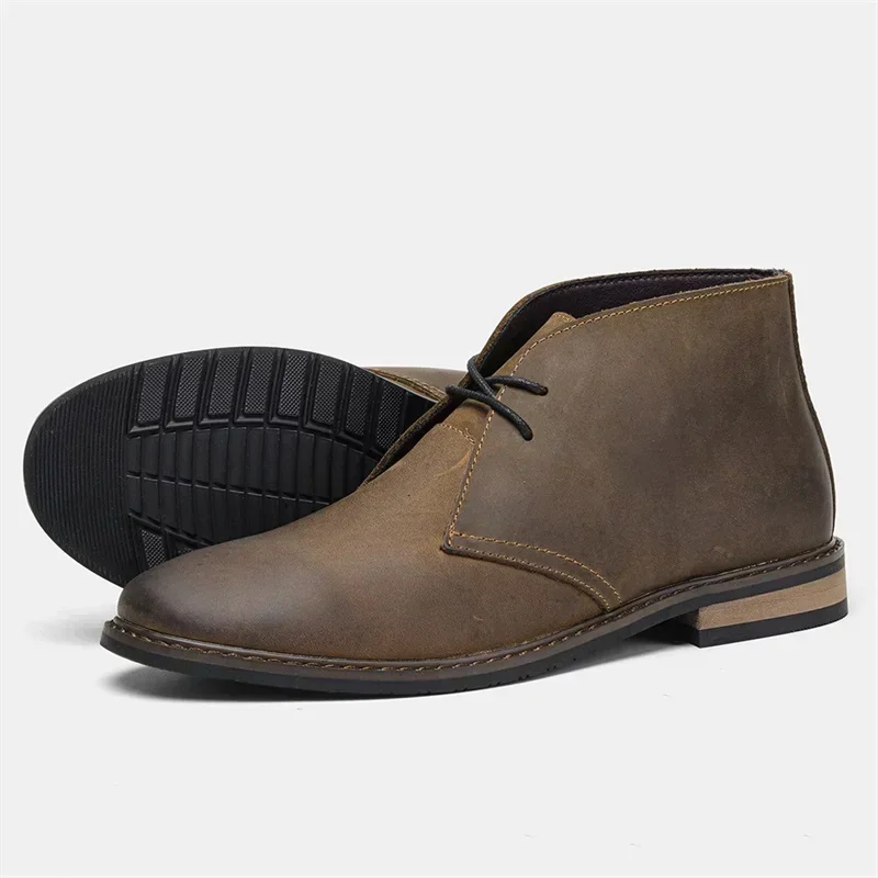 Plus Size 49 50 Natural Cowhide Desert Boots Designer Brand