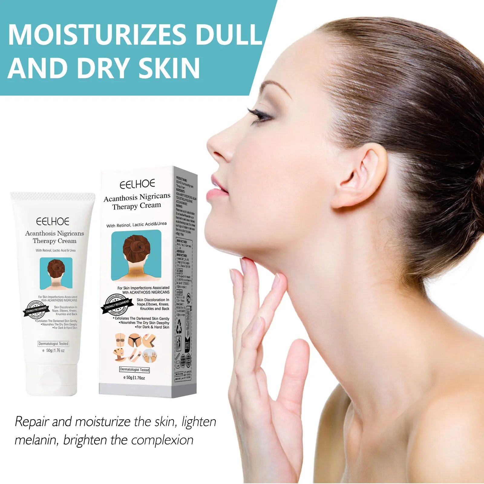 EELHOE Acanthosis Nigricans Therapy Cream Neck Arm Knee Joint Underarm Brightening Body Care Products Acantosis Nigricans Cream 5