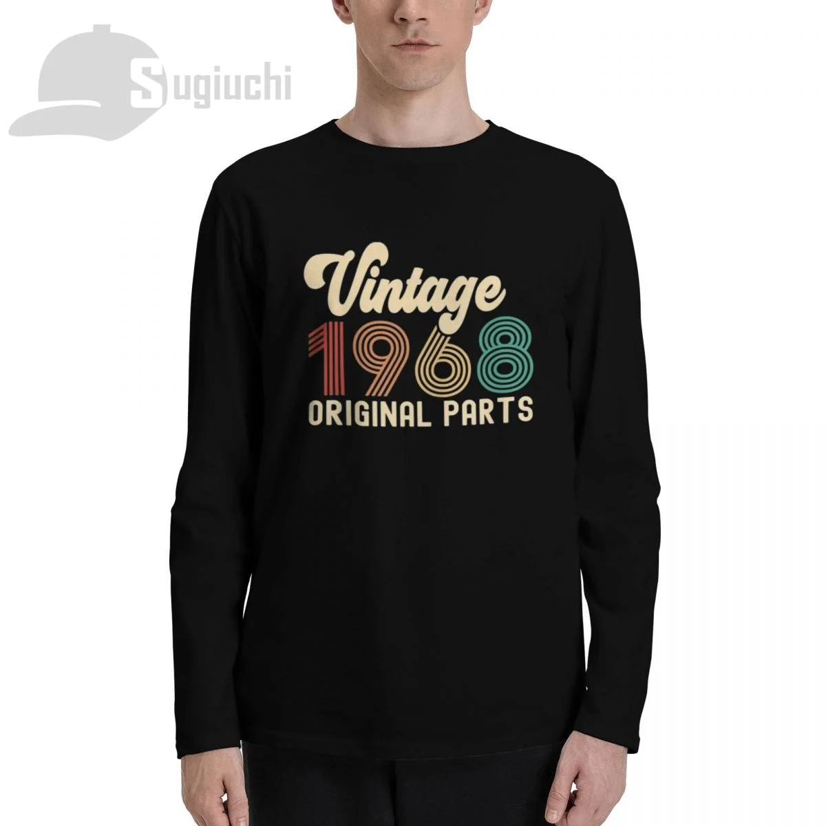 

Vintage 1968 Limited Edition Birthday Long Sleeve 100% Cotton T shirts Men Women Unisex Clothing LS T-Shirt Tops Tees