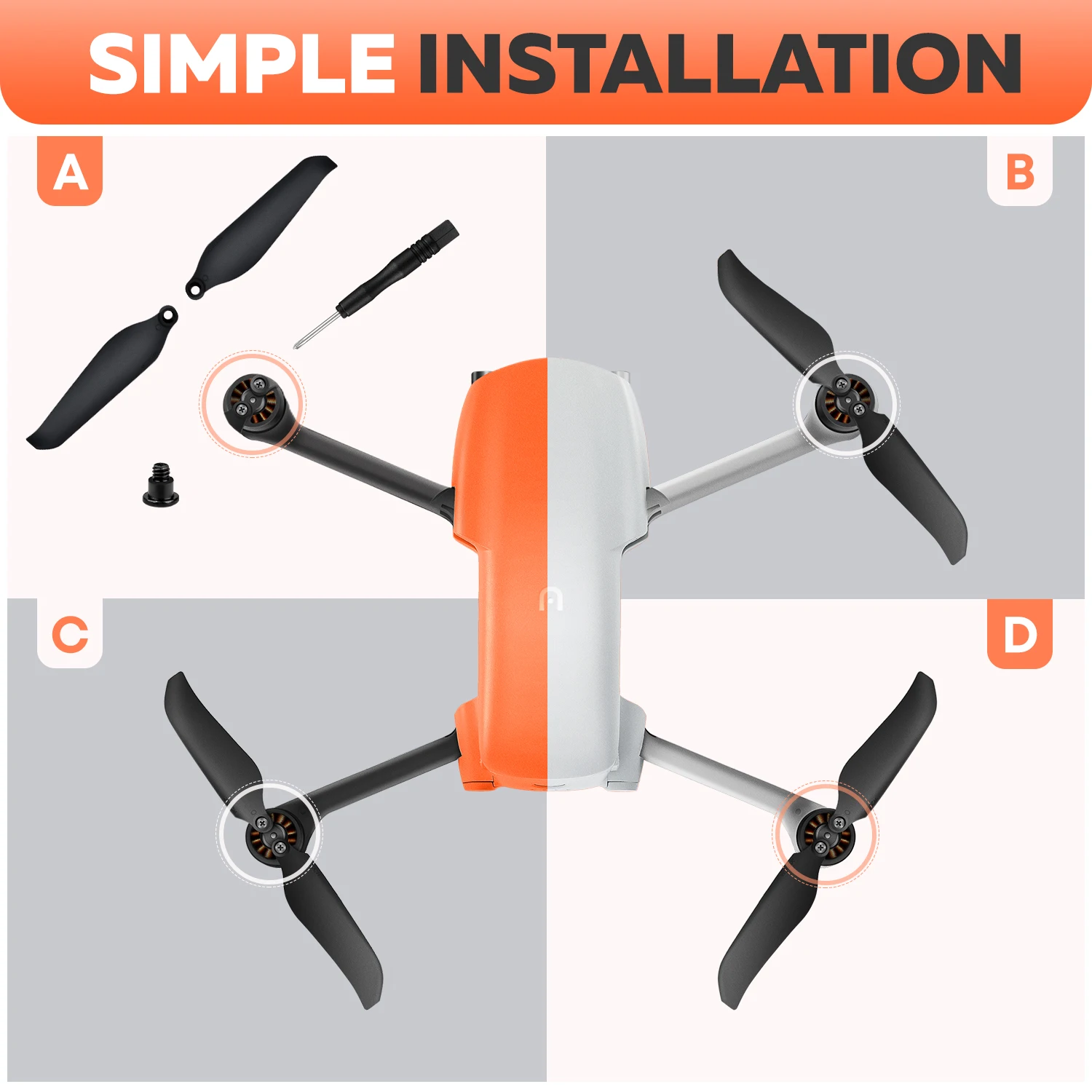 Autel Robotics Drone Propellers Original camera Drone Propellers for EVO Nano/Nano Plus Camera Drone Official Accessories