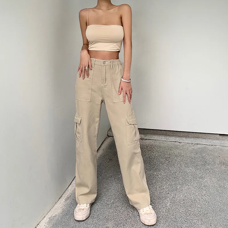 Y2K Cargo Pants Low Waist Loose 