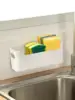 WORTHBUY Multifunctional Plastic Storage Rack Holder Punch Free Wall-Mounte Storage Organization Kitchen Cabinet Storage Box 3