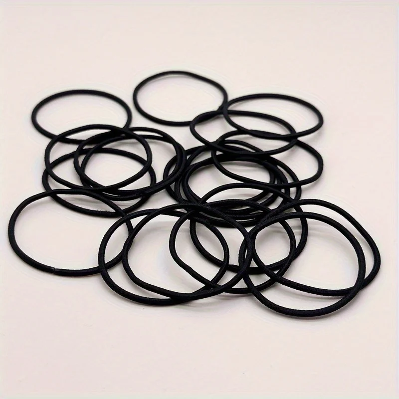 Elastic Hair Ties for Women Girls Solid Color Ponytail Holders Simple Durable