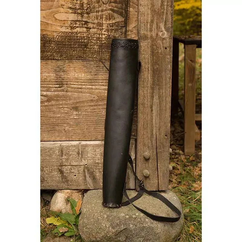 Faretra per tiro con l'arco tradizionale medievale Porta freccia in pelle Pu Arco da attacco mongolo Borsa da caccia Accessorio da cacciatore Costume cosplay - immagine 6