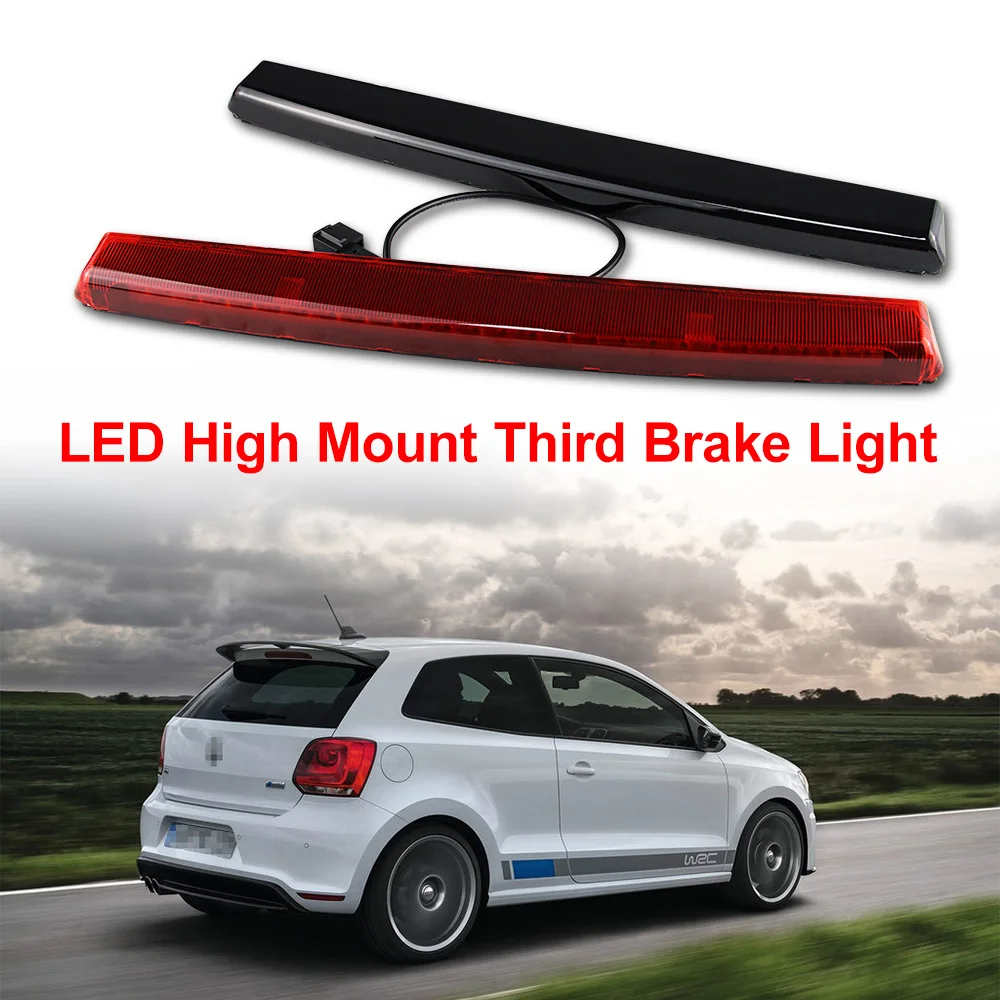 Per Volkswagen Vw Scirocco 2008-Up Lente Trasparente Lampada Freno Posteriore A Led Coda Rossa Terza Spia Di Arresto Del Freno