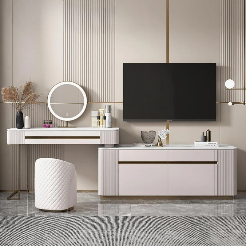 Vanity Storage Dressers Nordic Mirror Console Computer Desk Makeup Table Mobile Muebles Para Dormitorio Bedroom Furniture items makeup dressing table box container drawer nordic organizer woman coiffeuse dressers dressing table mirrors