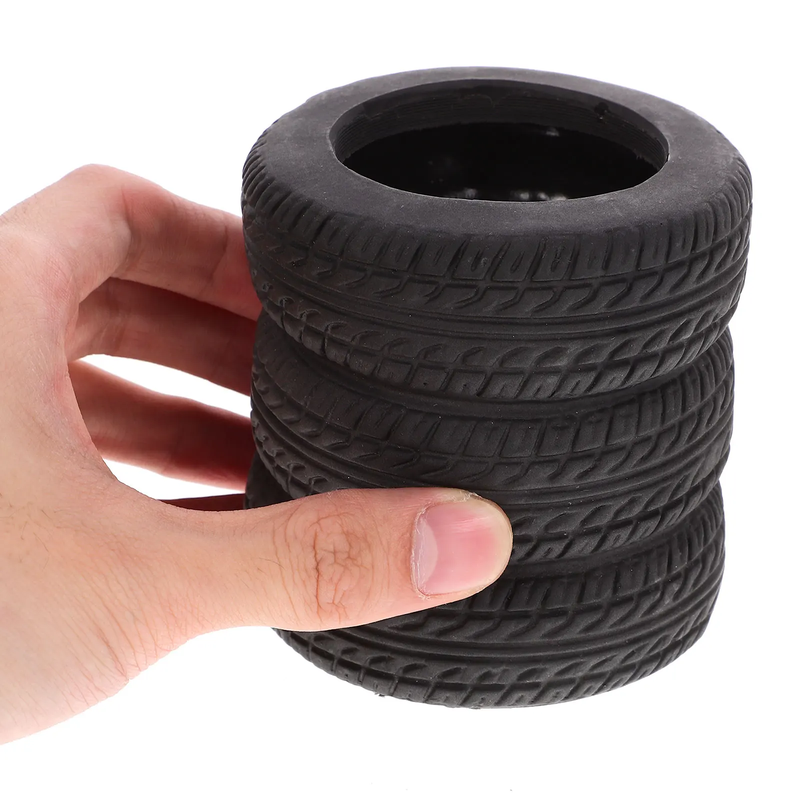 Pen Holder Desk Pen Holder Pen Storage Container Office Tabletop Holder Car Tire Shape Storage Bucket Organizer Office BLACK