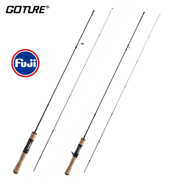 Goture 1.5m Ultralight Fishing Rod 2 Pieces 30+40T High Carbon Fiber  Spinning Casting Rods Full FUJI Accessories UL Power Rod - AliExpress