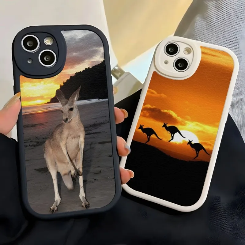 Cute Kangaroo Phone Case For Iphone 14 Pro Max 13 12 11 Mini X Xr Xs 8