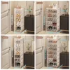Shoe Rack Metal Frame & Fabric Interlayer Multiple Layers Space-saving Shoe Shelf  Wall Corner Stackable Adjustable Shoe Rack 2