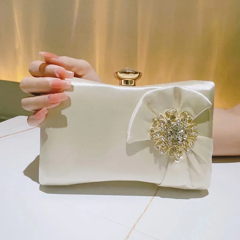 Borsa da sera elegante con strass Borsa da cena formale classica Borsa da donna alla moda per balli di nozze_voghion.com
