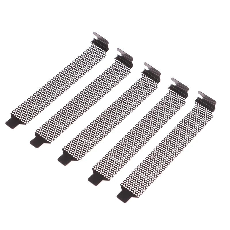 5Pcs PCI 슬롯 커버 먼지 필터 블랭킹 보드 냉각 팬 먼지 필터 환기 PC 컴퓨터 케이스 액세서리