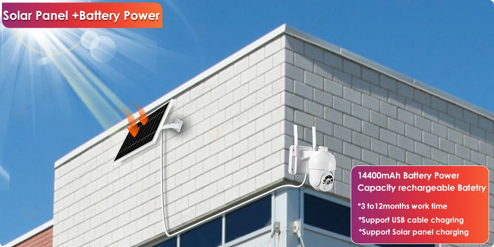 güneş panelli solar Kamera