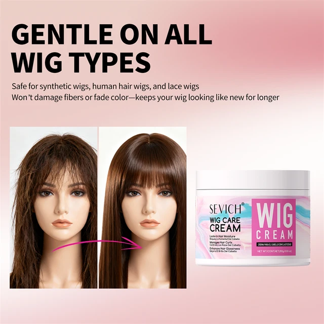 2025 Wig Care Cream For Black Women Keratin Wig Styling Cream Moisturizing Shiny Repair Frizz Damaged Wig Oil Wig Care 100g