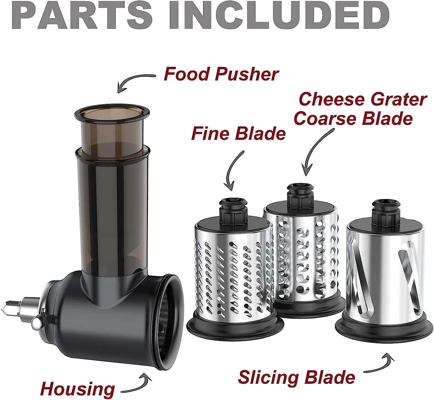 Food Mixer Slicer Shredder Attachments KitchenAid 3.5qt to 8qt Stand Mixer Cheese Grater Attachment