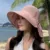 Summer Women Bucket Hat with Shawl Breathable Hollow Knit Beach Cap Luxury Large Bowknot Ladies Face Neck Protection Sun Hat 7