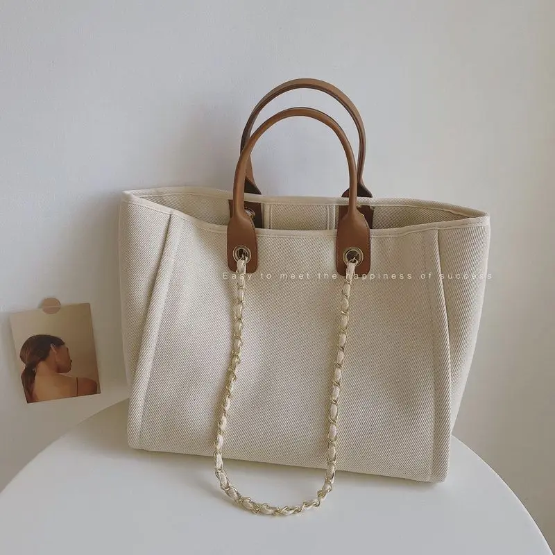 JIAERDI Retro Large Capacity Black Tote Bag Women Autumn Vintage Canvas Casual Handbag Female Harajuku Aesthetic Shoulder Bag