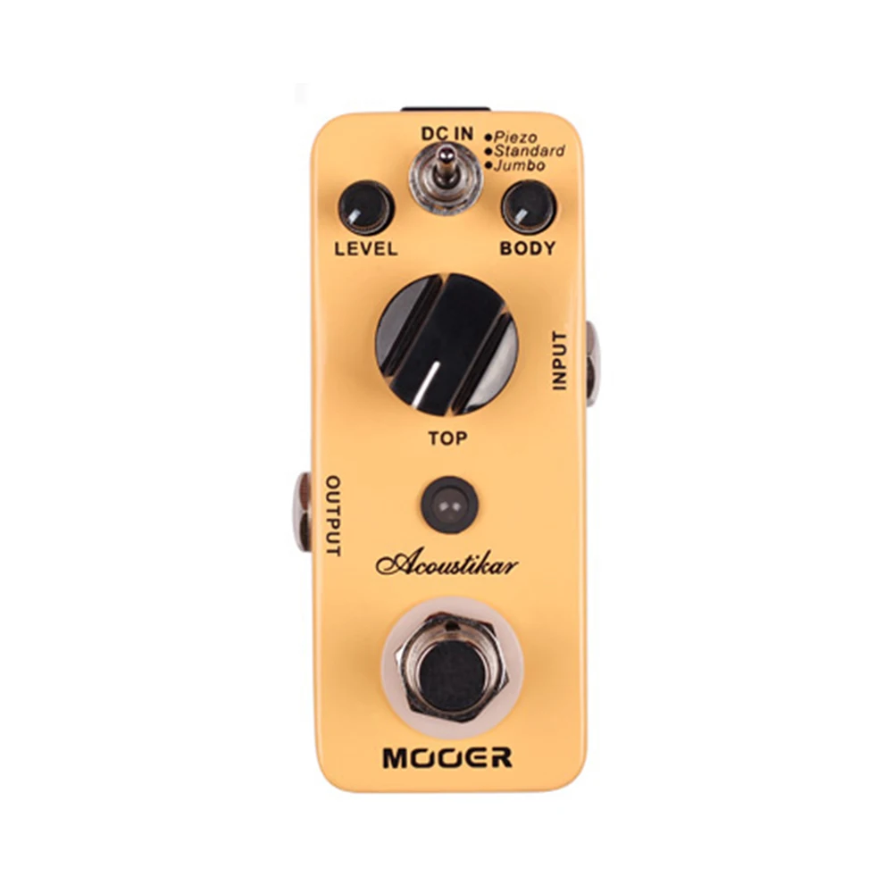 

MOOER Acoustikar Acoustic Guitar Simulator Effect Pedal 3 Modes (Piezo/Standard/Jumbo) True Bypass Full Metal Shell Guitar Parts