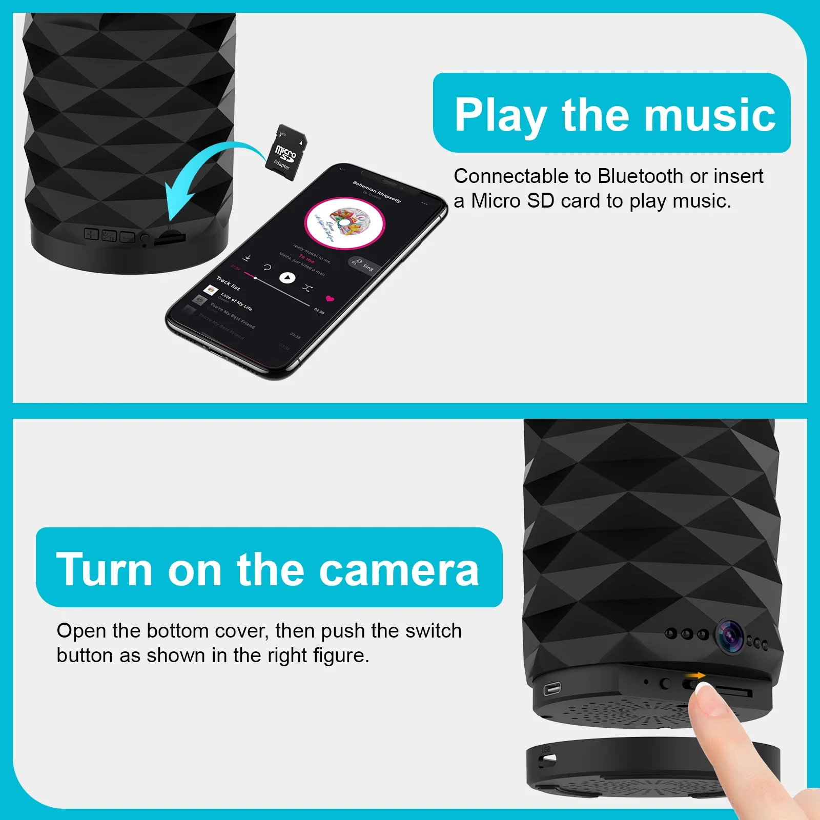 demonstration of wifi camera features