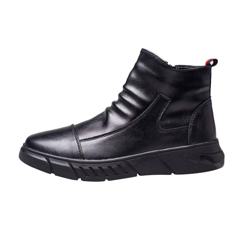

Genuine Leather Men's Boots Safety Shoes Men Chelsea Boots Steel Toe Shoes Work Sneakers Indestructible Shoes Security Boots
