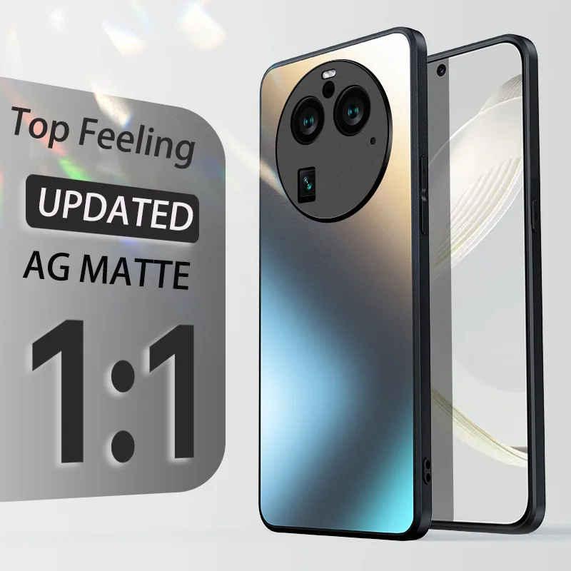 AG Silicon Matt Glass Cas For Oppo Find X5 X6 Rno 5 6 8 Lit 9 Ralm 11 Pro Plus Frostd Camra Lns Protctiv_voghion.com