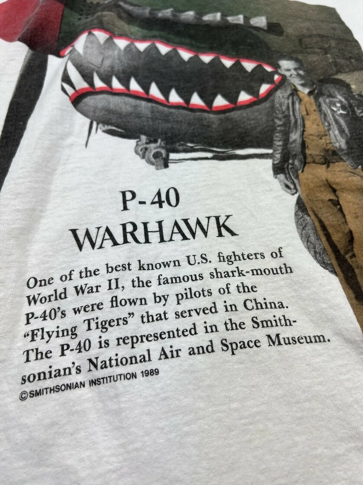 Vintage Flying Tigers P40 Warhawk Men's Cotton T-shirt S-3XL