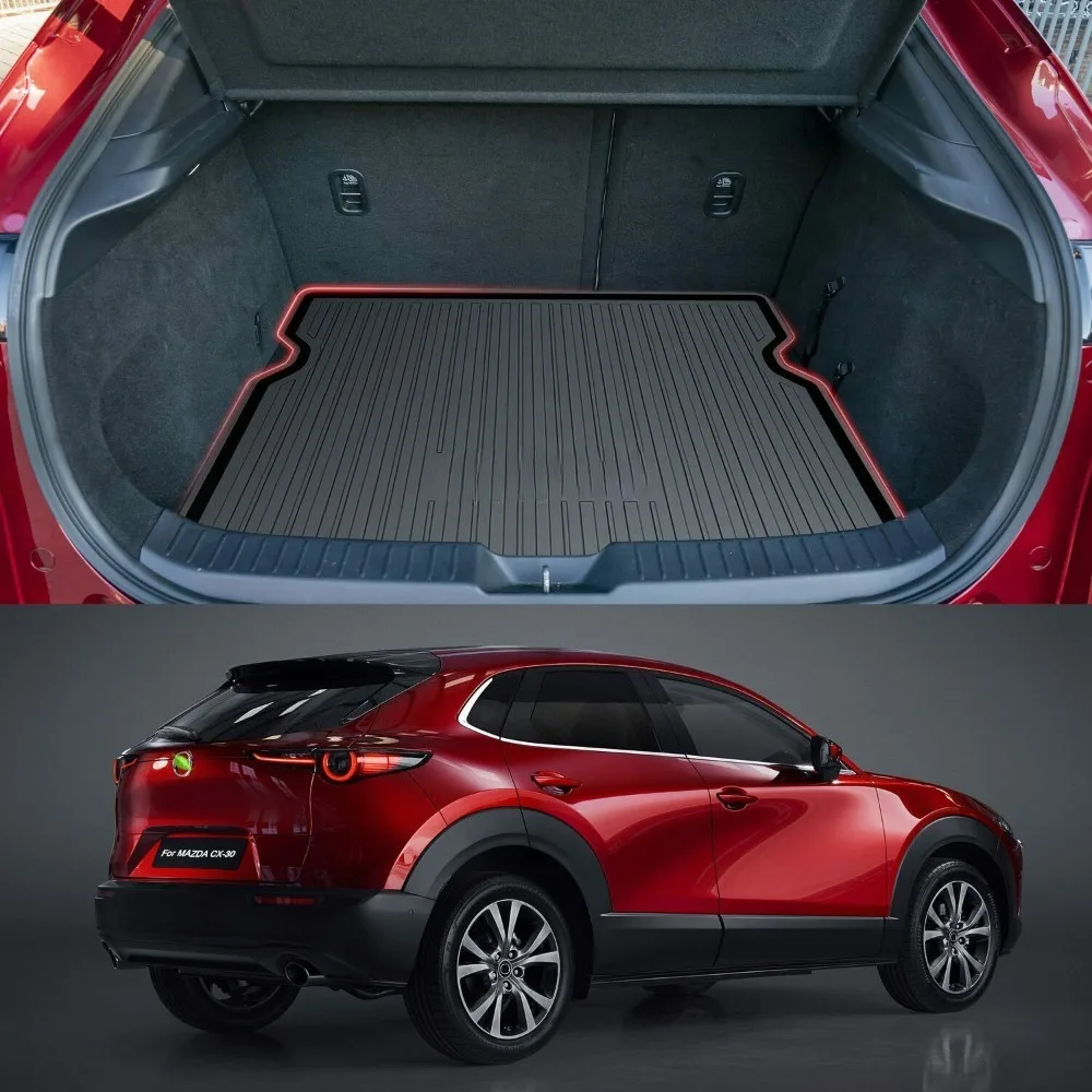 마쓰다 CX-30 트렁크 매트, TPE 자동차 실내(우핸들) 플로어 매트, 친환경 소재, 무취 등받이 쿠션