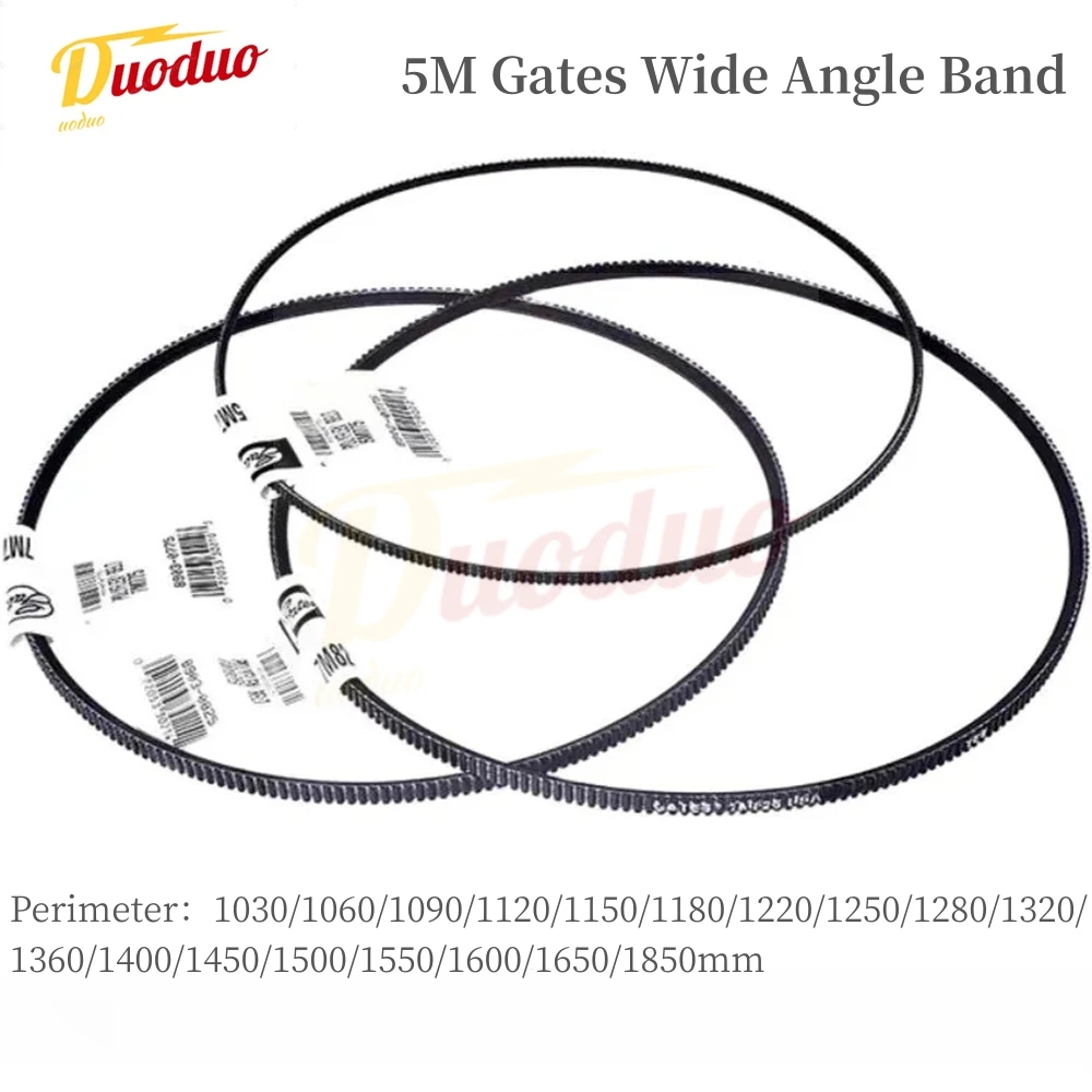 

GATES 5M Wide Angle Belt Perimeter 1030 -1850mm POLYFLEX Polyurethane V-belt Drive Belt Conveyor Belt Lathe Belt Wide Angle Belt