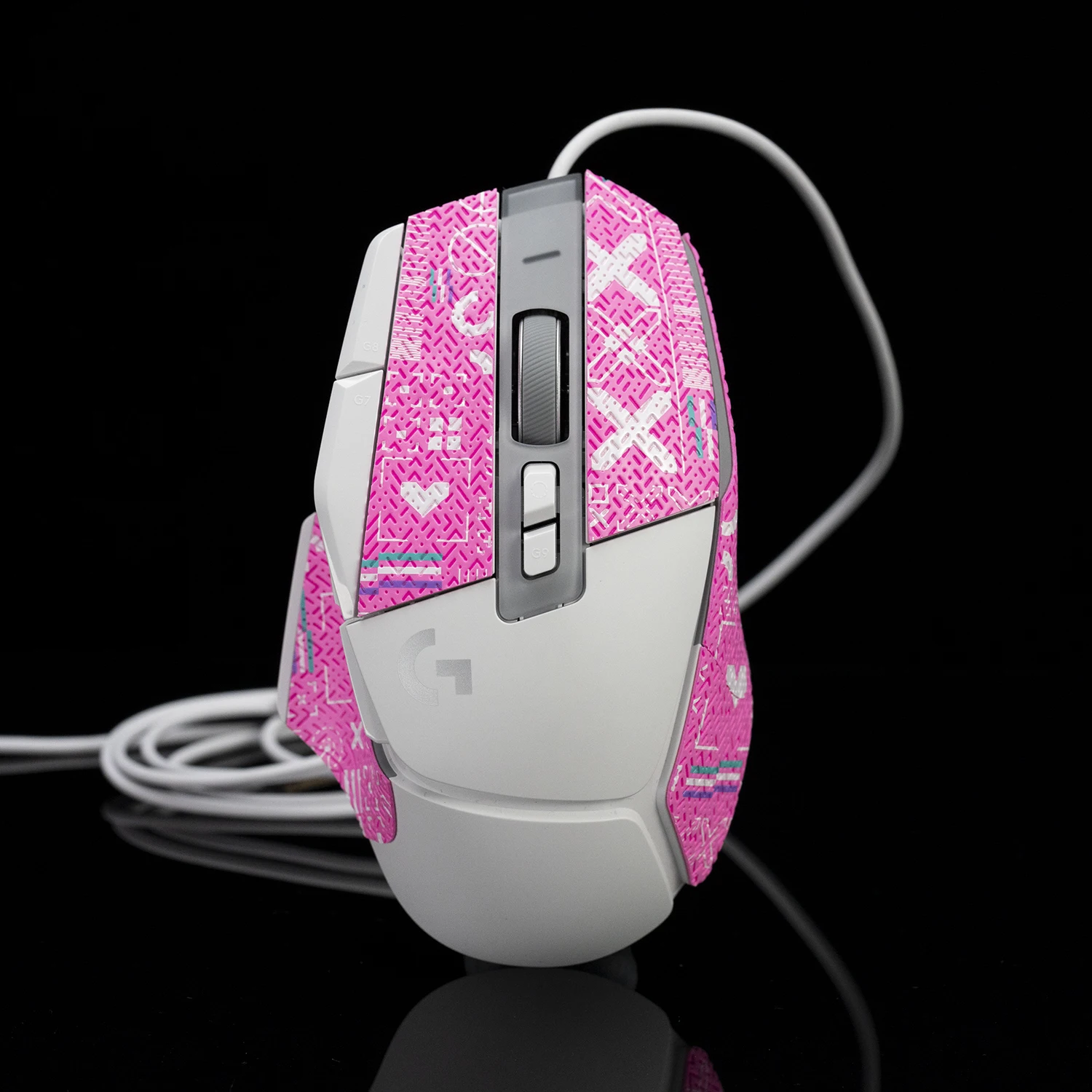 Btl-mouse sem Fio Grip Tape Skate Lizard Skin Adesivo para Logitech G502x G502 x Lightvelocidade com Fio Antiderrapante Suor Choque - Imagem 2