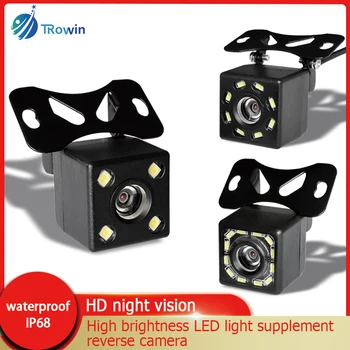 Telecamera per retromarcia per auto con cavo video Visione notturna Telecamera per retromarcia per parcheggio automatico lP68 Monitor di backup automatico a LED impermeabile HD