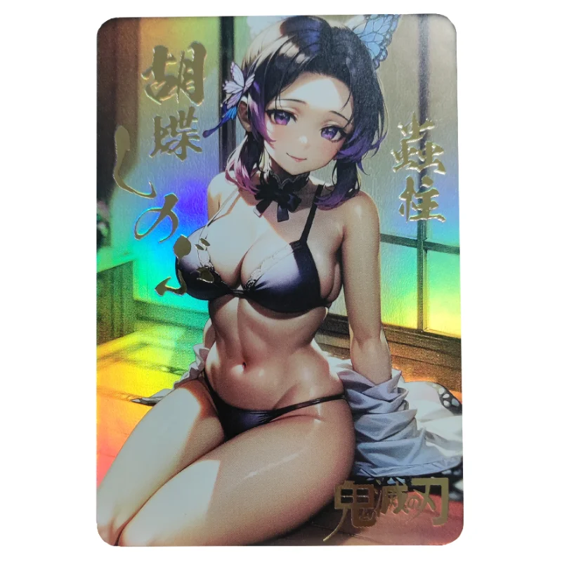 

Japan Anime The Sexy Heroine One Piece Nami Robin Demon Slayer Kochou Shinobu Kawaii Girl Collectibles DIY Flash Cards Gift Toys