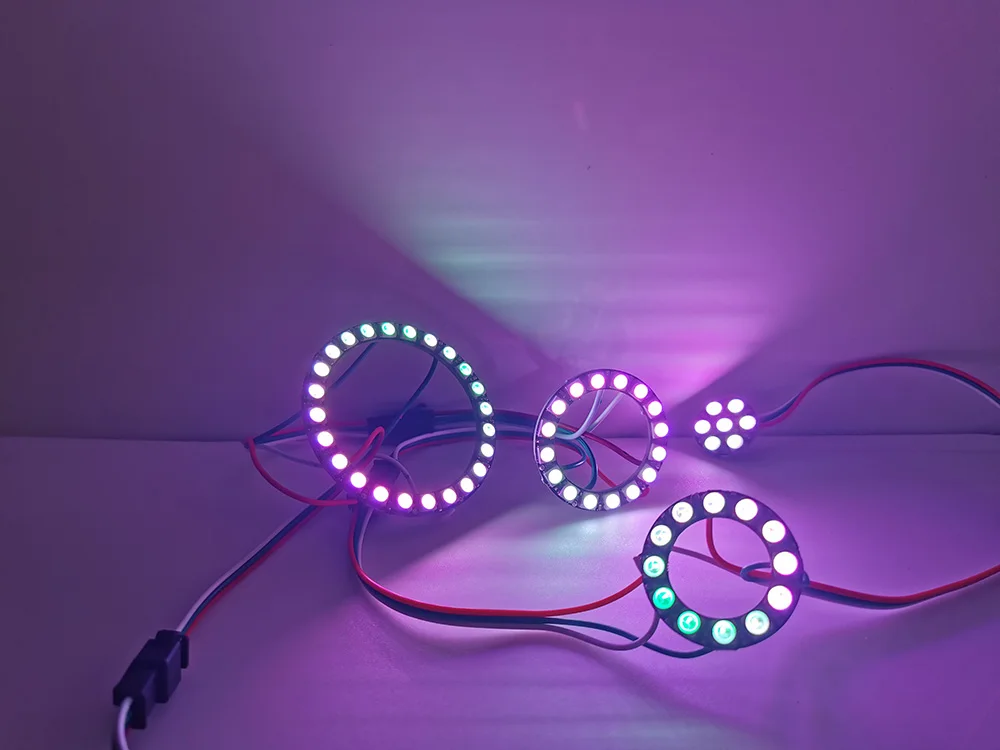 7 12 16 24 Bits WS2812 RGB LED Ring 5050 RGB LED Ring Lampe Licht mit integrierten Treibern für Arduino DIY Kit – Detail 12