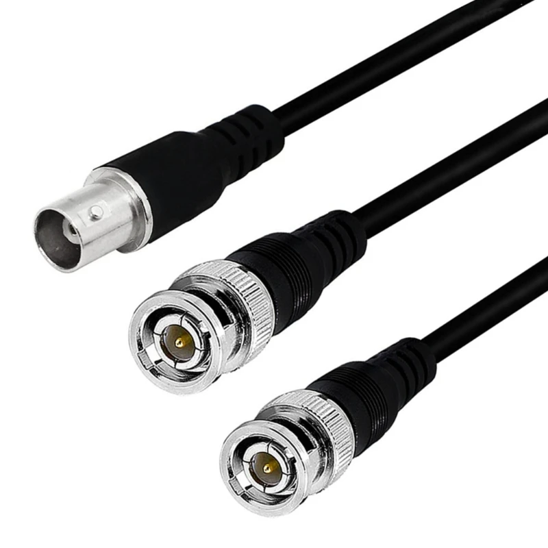 587D Female to Male Plug Extension Coaxial Line BNC Male to Female/Female to Female BNC 1 to 2 Connector Cord Splitter Wire