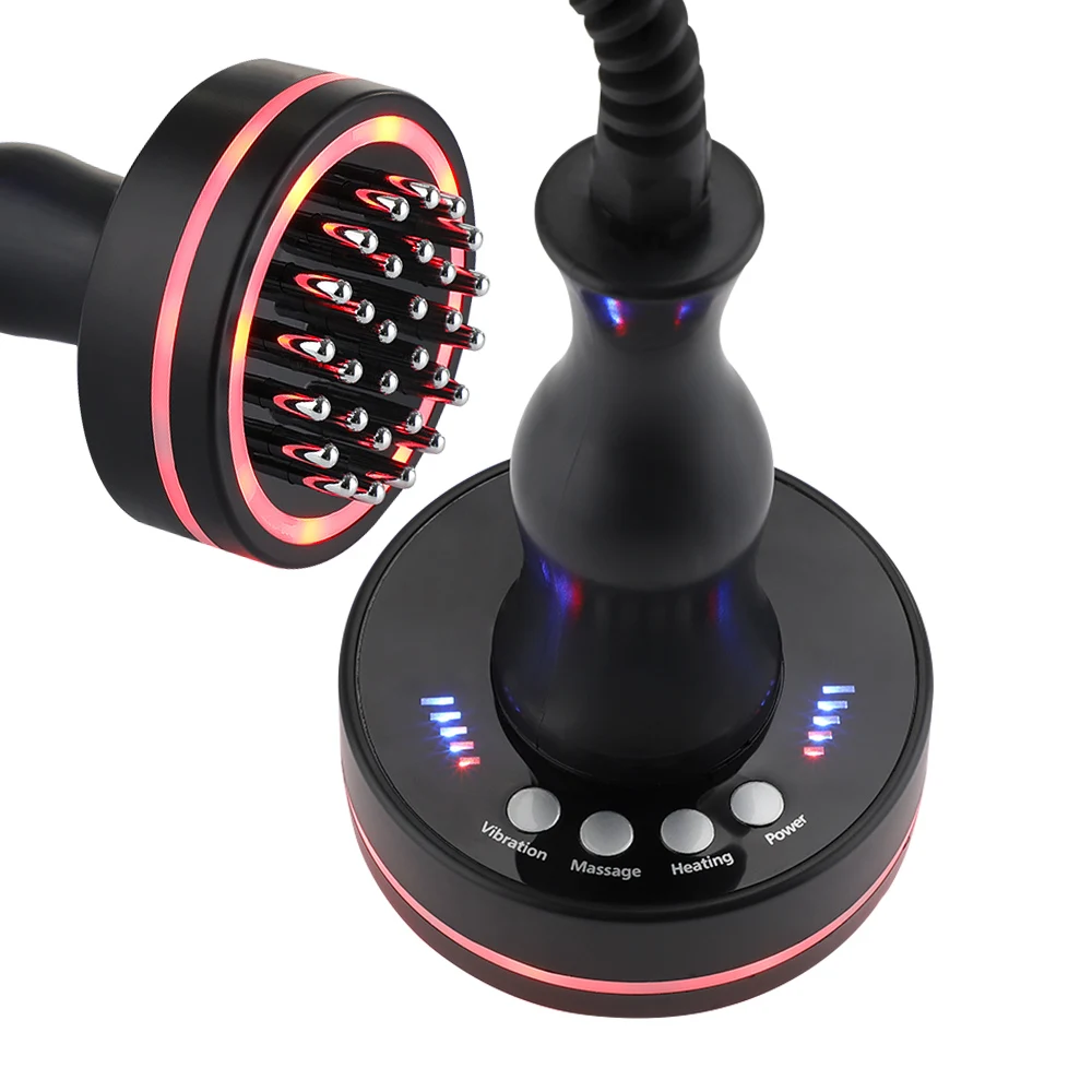 Microcurrent Body Massager Massage Tool Health Care Electric Meridian Brush LED Infrared Therapy