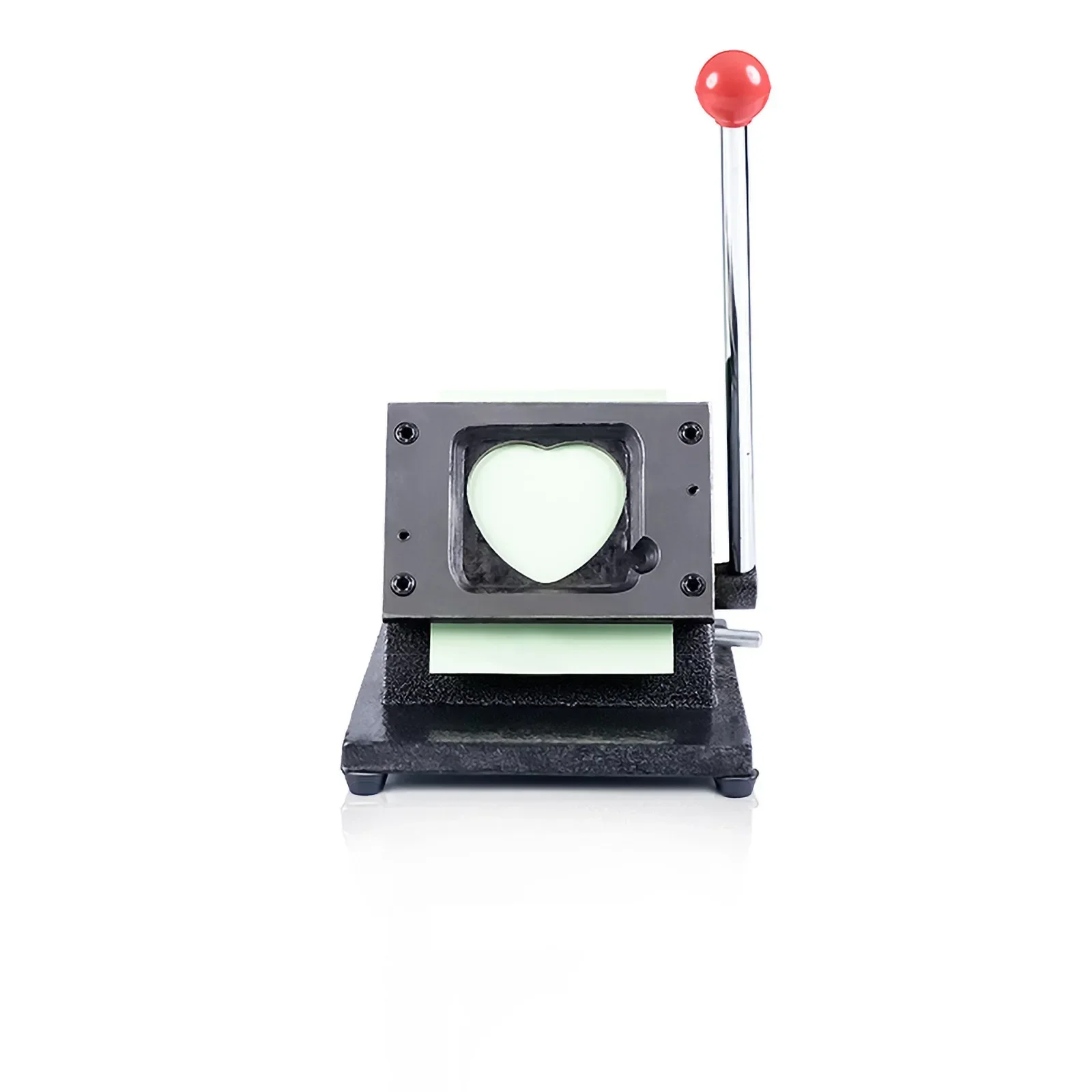 Heart-Shaped Button Maker Machine Interchangeable Molds Badge Button Press Machine with 100 Sets Maker Supplies & Circle Cutter