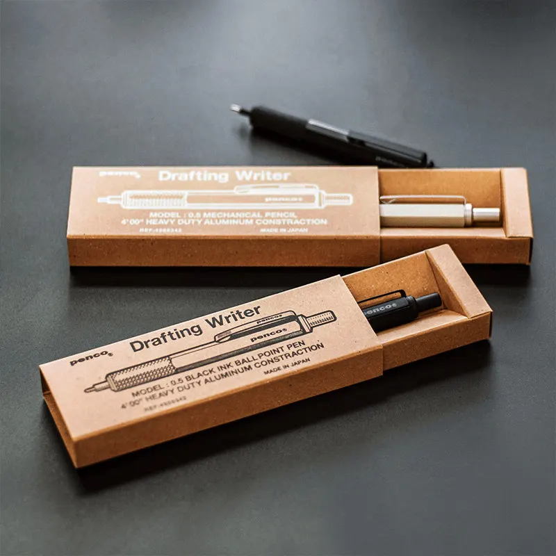 Set Premium Penco con Penna a Sfera in Metallo e Matita Meccanica, Design a Pulsante per Schizzi e Scrittura, Formato Mini - immagine 5