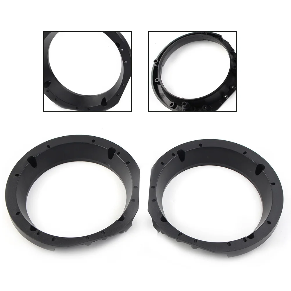 

2Pcs Motorcycle 5.25"-6" Speaker Adapter Bracket Rings Black For Harley Batwing Electra Glide ABS Plastic