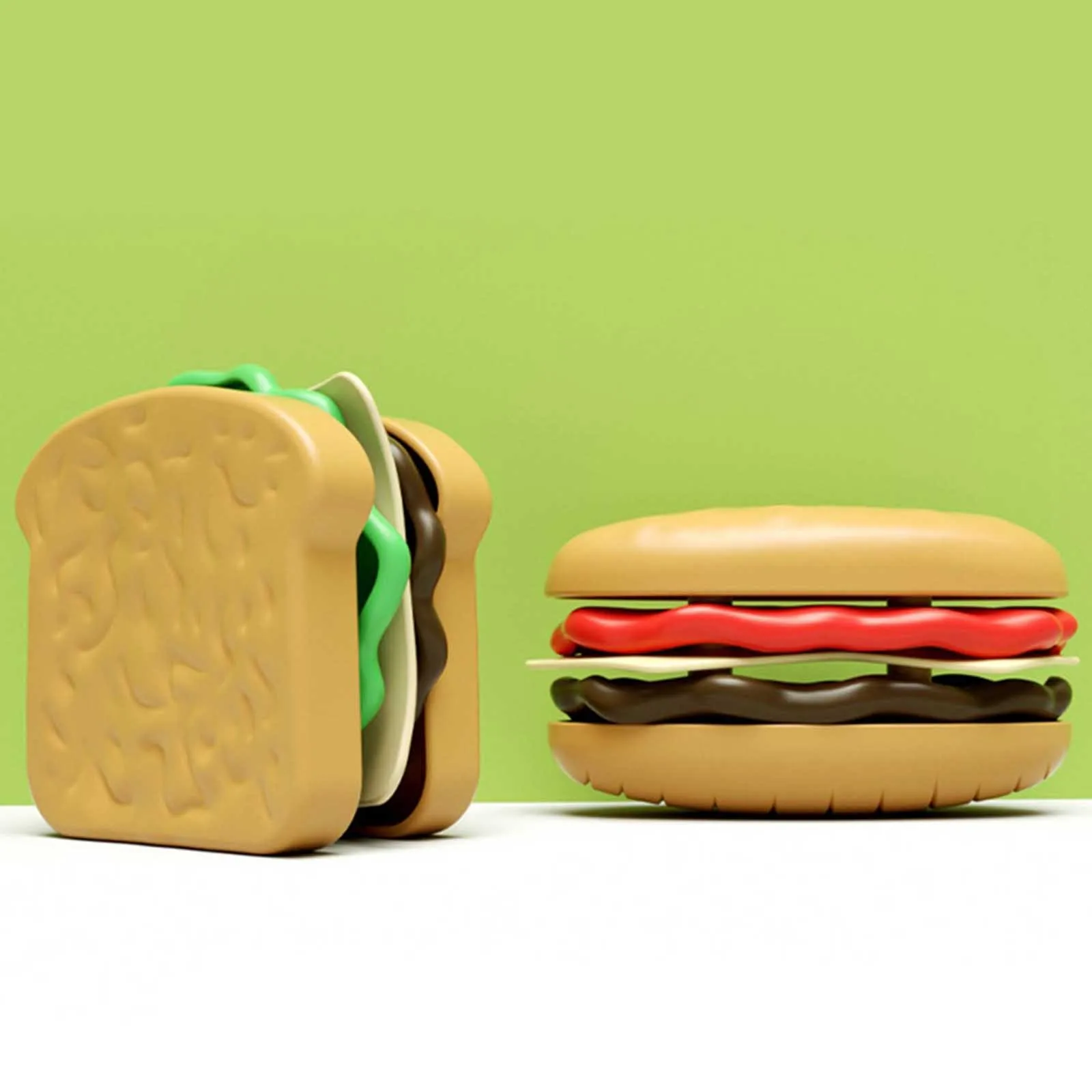 Play Food Toys Set Play House Kitchen Sandwich Fries Burger Children's Simulations Homa House Simulators Toy Kids DIY Fast Food 5