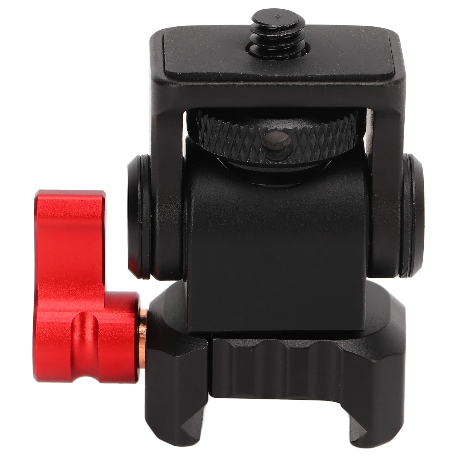 Camera Monitor Mount Stand Aluminum Alloy CNC Machined Field Monitor Mount Bracket 1/4in Thread with Hex Wrench for Photography