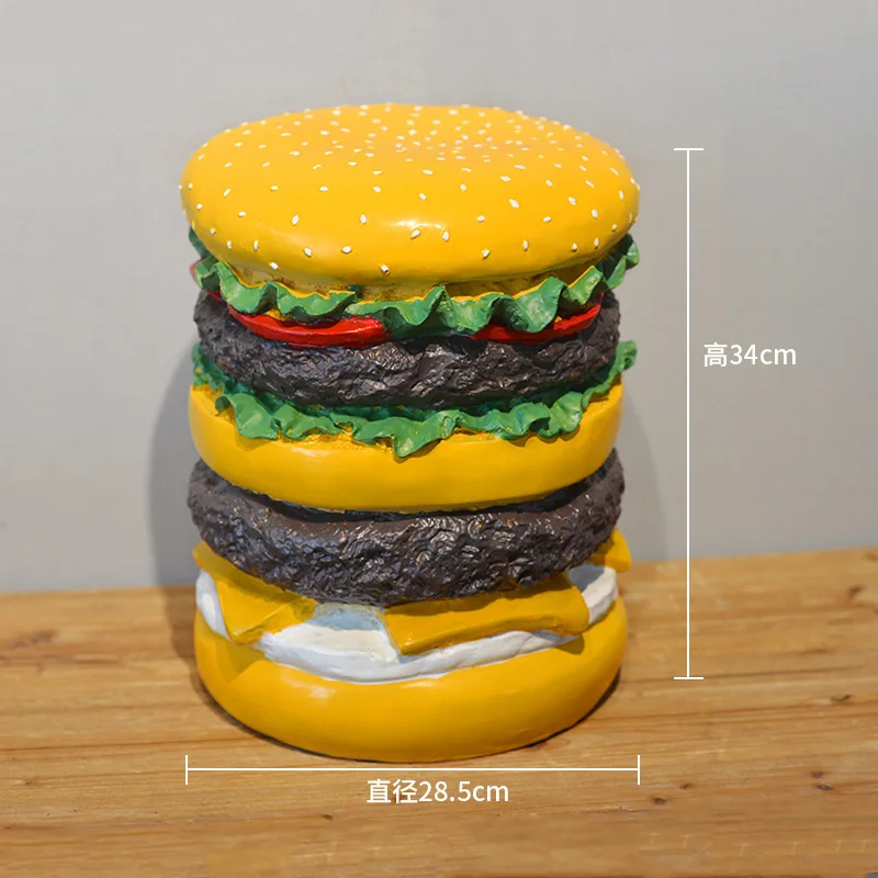 

Modern Minimalist Stools Resin Burger Corn Creative Shoe Changing Wind Stool Living Room Ornaments Home Furniture Decoration