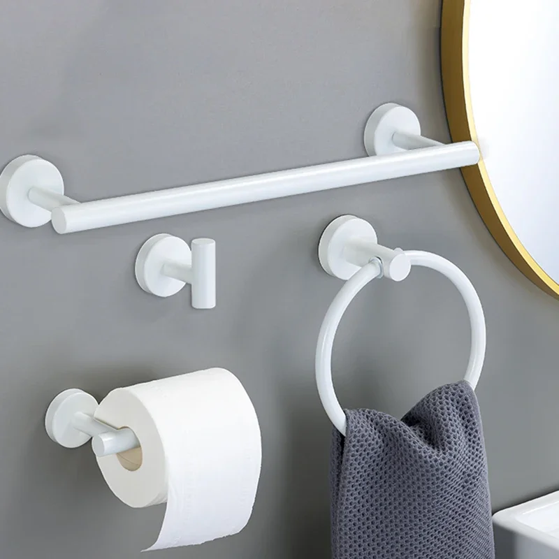 Bathroom Hardware Set Towel Rack Towel Ring Toilet Paper Holder Hook Bathroom Organizer Set Towel Rack Toilet Paper Holder