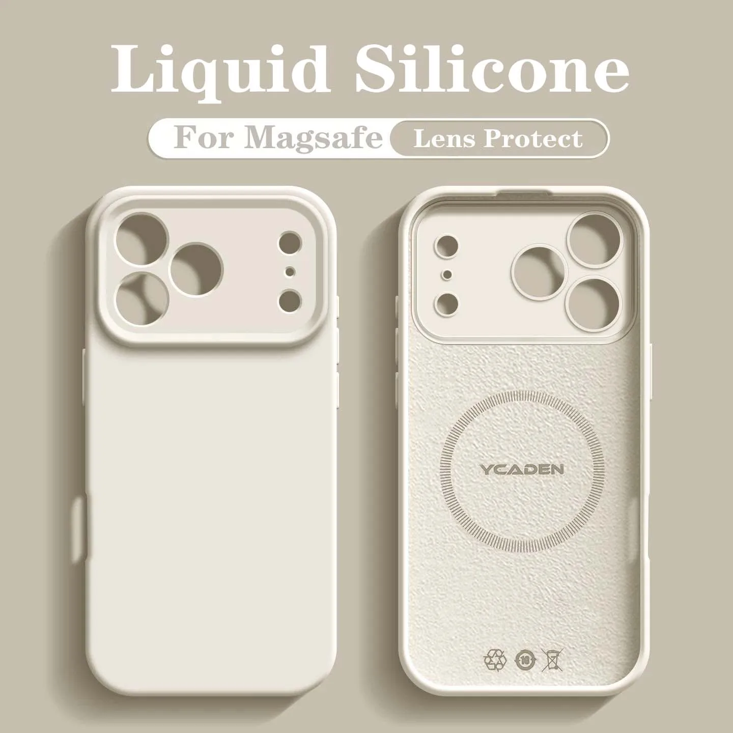 Premium Liquid Silicone MagSafe-Compatible Wireless Charging Phone Case - Smooth and Luxurious Finish