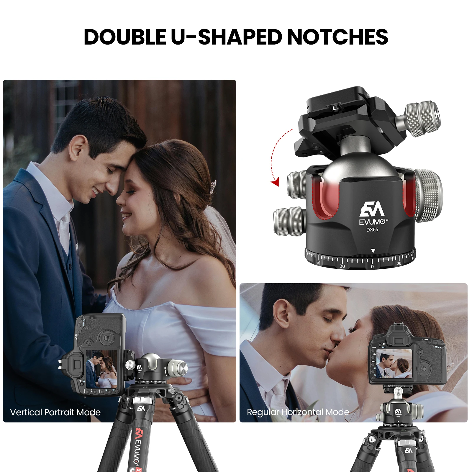 EVUMO DX55 55mm Ball Head for Panoramic Video, tripod ball head,camera panoramic head