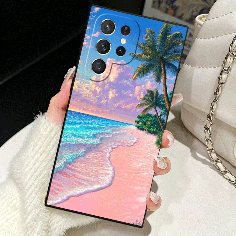 Tropical Beach Vibes Soft Silicone Phone Case