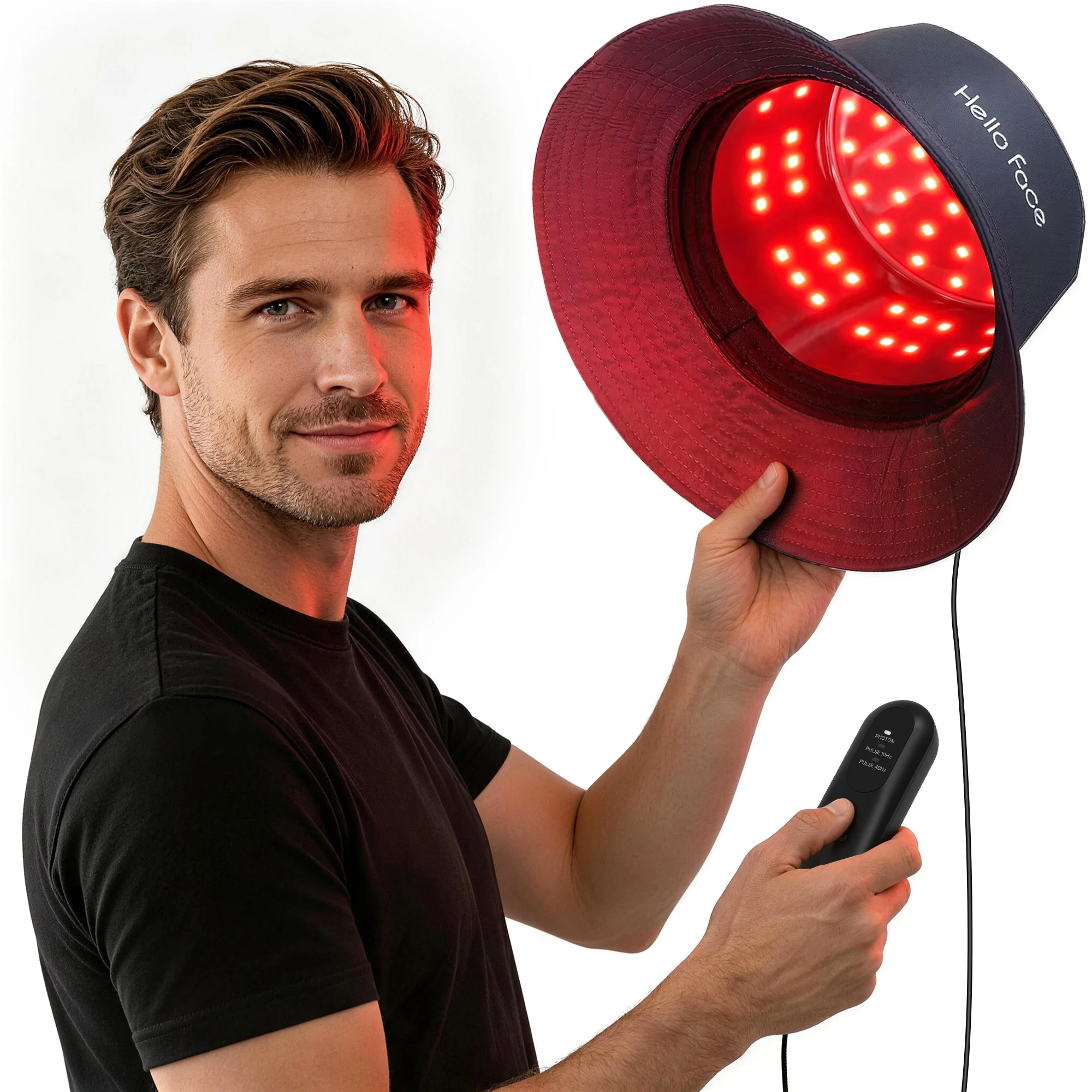 Led Infrarot Haarwachstum Therapie Kappe Mit Controller Und Timer_voghion.com