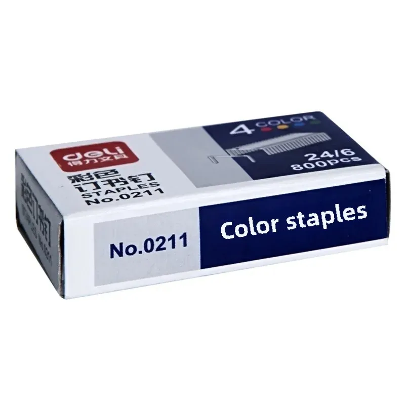 Stapler Pin Nail Stapler Deli Color Stapler 24/6 800 Pieces/Box 10 Boxes