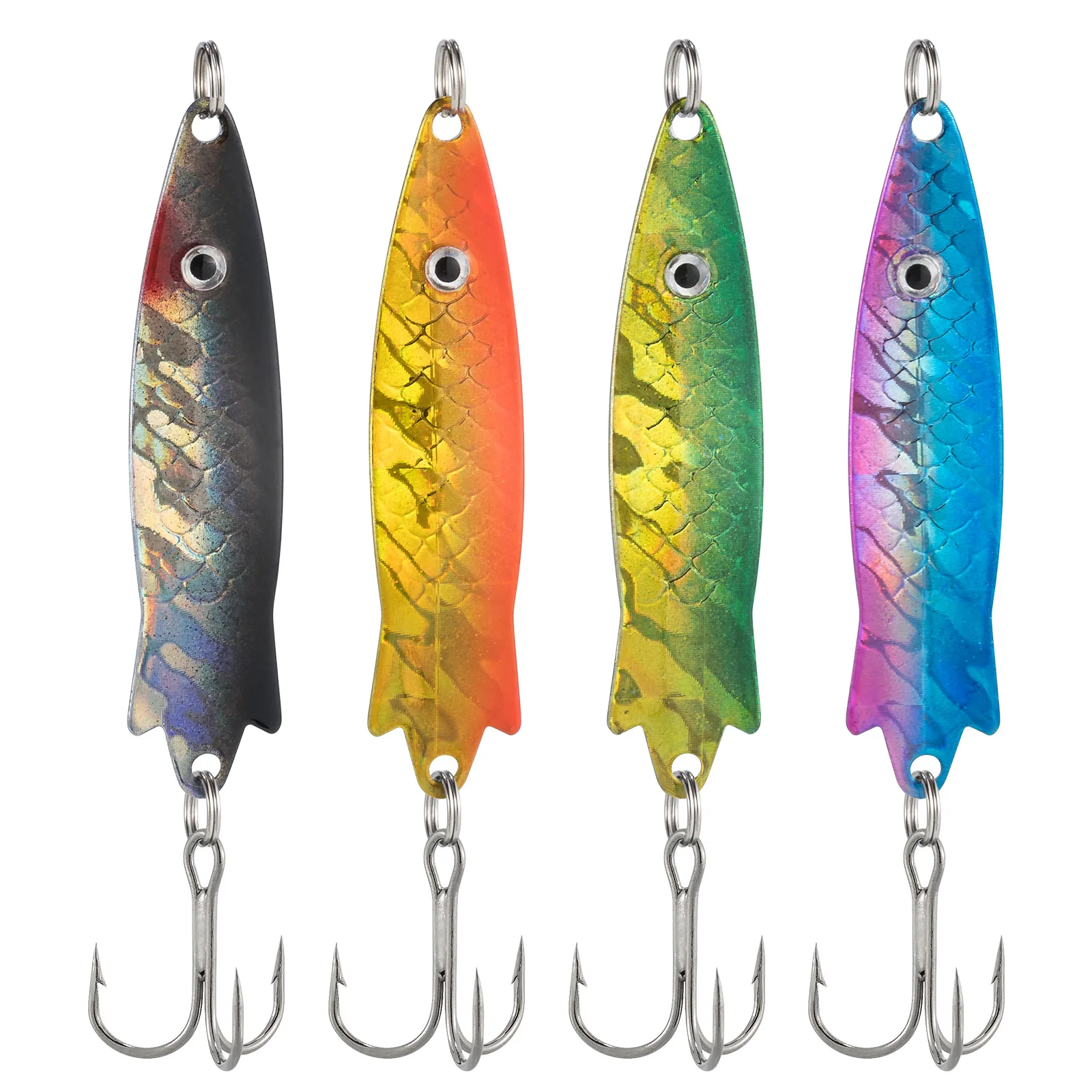 7g Toby Spoons Metal Jig Fishing Lures Sea Fishing Spoon Spinner Laser  Coating Sharp Hook Wobbler Long Shot for Bass Pike