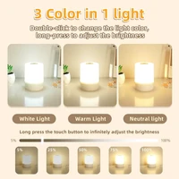 Touch Night Lamp 3 Modes Dimming Bedroom Bedside Lamp USB Charging Night Light Ambient Light Soft Light Table Lamp For Kids Gift 2