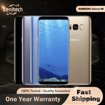 Original Samsung Galaxy S8 G950U G950F 4G LTE Mobile Phone 4GB RAM 64GB ROM NFC 5.8'' 12MP+8MP+2MP Octa-Core Android SmartPhone