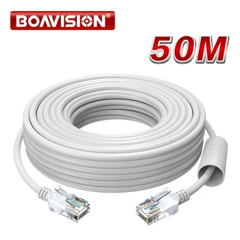 Cat5e 이더넷 케이블 20m 30m 50m 흰색 고속 네트워크 RJ45 와이어 코드, POE 보안 카메라 시스템, PoE 스위치 등